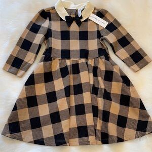 Janie and Jack Black and Tan Plaid Dress
